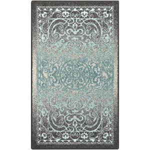 lot 29140 image: Maples Rugs Pelham Vintage Kitchen Rugs Non Skid Accent Area Carpet Made in USA, 26 x 310, GreyBlue, ModelAG4055402