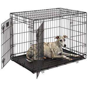lot 29142 image: Life Stages LS-1636DD Double Door 36 Inch Folding Crate with Divider for Intermediate Dogs (41 - 70Lbs)