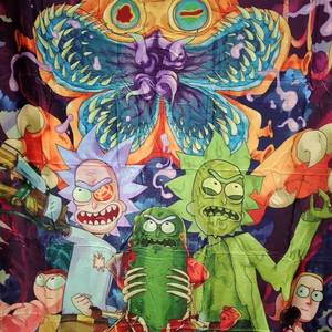 lot 1634 image: RICK AND MORTY THROW BLANKET SOFT
