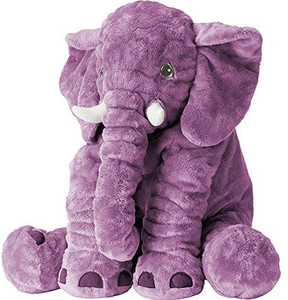 lot 3045 image: Unisex Baby Elephant Plush Doll Cute Large Size Stuffed Animal Plush Toy Doll Gifts for Girls Boys Purple varies from stock photo