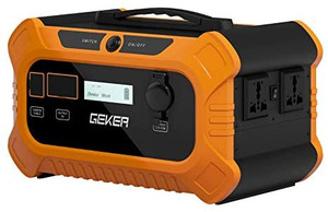 lot 4138 image: GEKER Outdoor Portable Generators, 500Wh Backup Lithium Battery with 120V  250W Pure Sine Wave AC Output, Solar Generator (No Solar Panel) for Outdoor Camping RV Emergencies Home MSRP$360