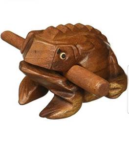 lot 4146 image: World Percussion, Deluxe Medium, 4  G�iro Wood Frog. Percussion musical instrument