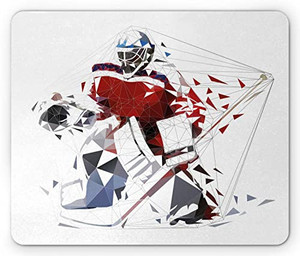 lot 4166 image: ice hockey mouse pad vermilion multicolor