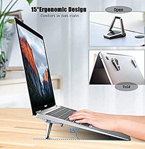 lot 6202 image: Portable Invisible Laptop Stand-2PCS,SUNTAIHO Mini Aluminum Cooling Pad,Computer Keyboard Mount Kickstand,Ergonomic Lightweight Laptop Desk Stand for MacBook ProAir, Lenovo,12-17 Inches Tablet&Laptop