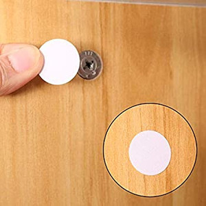 lot 6214 image: AIEX 5 Sheets 270 PCS Screw Hole Covers Stickers, Self Adhesive Screw Cover Caps for Wood Furniture Cabinet Shelve Plate White