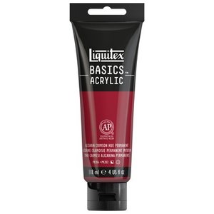 lot 7215 image: Liquitex BASICS Acrylic Color, 4 oz. Tube, Alizarin Crimson Hue