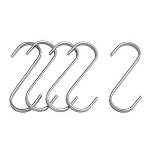 lot 7221 image: Ikea Stainless Steel S-hook 2.75-inch, Pack of 5