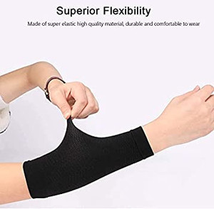 lot 7224 image: 2Pair Arm Slimming Shaper Wrap,Arm Compression Sleeve Women Weight Loss Upper Arm Shaper Helps Lose Arm Fat Toneup Arm Shaping Sleeves for Women Black