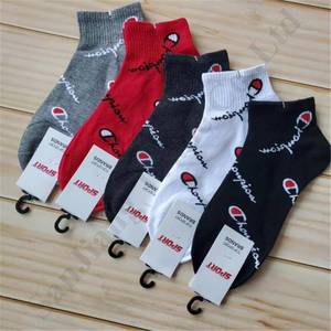 lot 7229 image: Cotton Socks Anklet Letters Champion 3 pair black