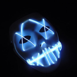 lot 9167 image: Halloween party DJ spooky hair LED mask