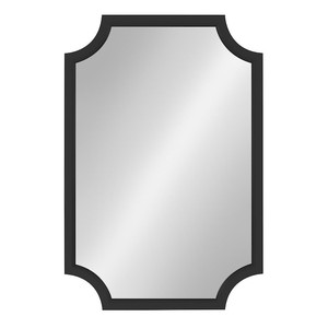 lot 9174 image: Hogan 24-in W x 36-in H Black Framed Wall Mirror