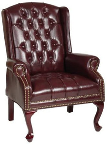 lot 9183 image: Traditional Queen Anne Style Chair, Mahogany