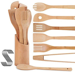 lot 9216 image: Bamboo Kitchen Utensils