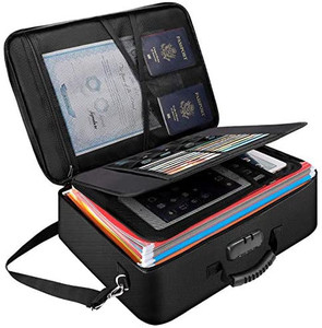 lot 9237 image: Document Organizer Fireproof Storage Bag
