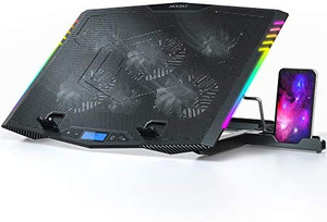 lot 9246 image: MOOJAY RGB Laptop Cooling Pad Invisible Fans