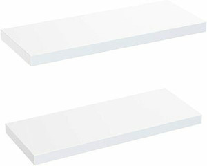 lot 9252 image: Amada White Floating Shelves
