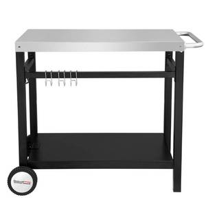 lot 7539 image: Royal Gourmet BBQ Work Table 2 Tier Dining Cart