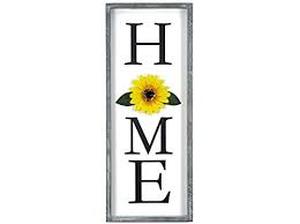lot 7519 image: bee on bloom Sunflower Vertical Home Sign