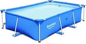 lot 7592 image: Frame Set Square Swimming Pool