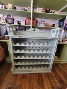 lot 2096 image: Olive Green Ornate Wine Rack