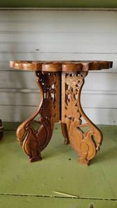 lot 2163 image: Hand Carved Plant Stand