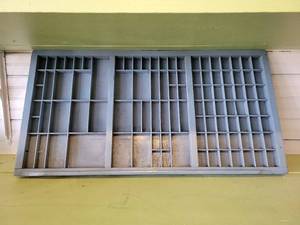lot 2194 image: Blue Painted Printer Drawer - Unbranded