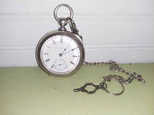 lot 20546 image: Vintage Elgin Coin Silver Pocket Watch