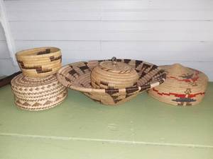 lot 20551 image: Native American Woven Baskets