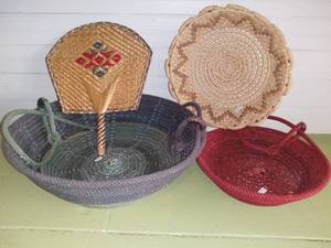 lot 20552 image: 3 Woven Baskets