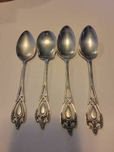 lot 273 image: Lot of 4 Sterling Silver Spoons