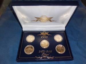 lot 1024 image: 1999 24K Plated Proof Set