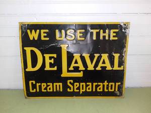 lot 1031 image: DeLaval Cream Separator Sign