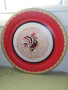 lot 1056 image: Retro Rooster Serving Tray