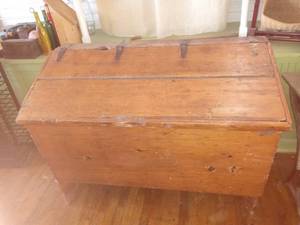 lot 33802 image: Large Primitive Coffee, Grain Or Potato Bin