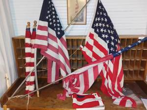 lot 1110 image: Lot of American Flags - 45 48 50 Stars