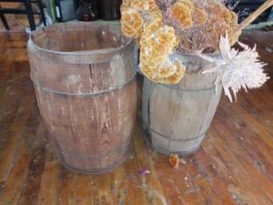 lot 1125 image: 2 Wooden Nail Kegs