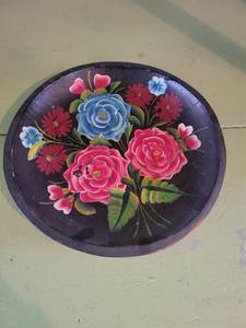 lot 1322 image: Hand Painted Wooden Wall Art