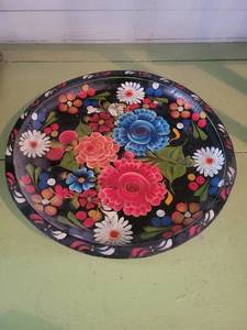 lot 1323 image: Hand Painted Wooden Wall Art