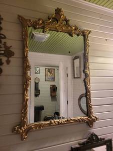 lot 1363 image: Antique Gilded Wooden Framed Mirror