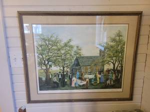 lot 1374 image: Print of Famous Sunday Picnic Signed Michelle Wilson 41000