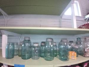 lot 33819 image: Mega Lot Of VintageAntique Mason Jars Balls Food,Atlas More