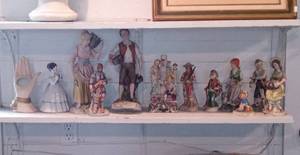 lot 33826 image: Shelf Lot Of Assorted Ceramic Figurines In Various Sizes
