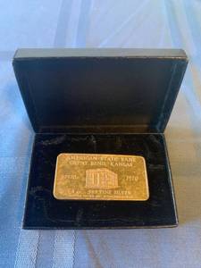 lot 203 image: 3 Troy Oz Sterling Bar - American State Bank Great Bend Kansas