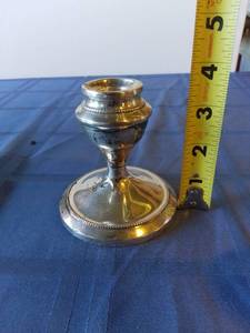 lot 210 image: Weighted Sterling Candlestick