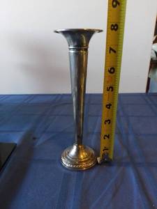 lot 215 image: Crosby Sterling Weighted Trumpet Vase