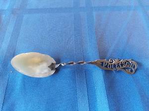 lot 216 image: Sterling and Abalone Spoon