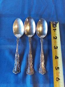 lot 218 image: 3 Matching Sterling Spoons