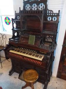 lot 20603 image: Antique Story & Clark Pump Organ