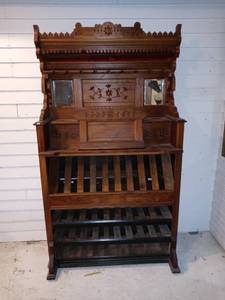 lot 33777 image: Antique Eastlake Style Repurposed Wine Rack