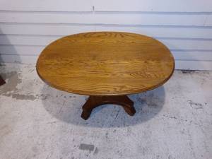 lot 33778 image: Small Vintage Solid Wood Coffee Table